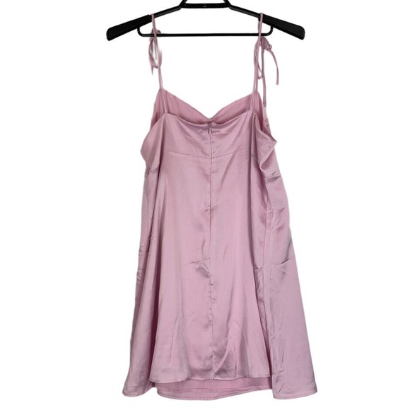 NWT! BP Pink/Lilac Satin Slip Minidress with Adjustable Straps - Picture 3 of 6